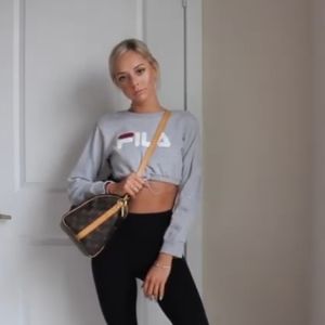 Fila Crop Sweatshirt S grey blue